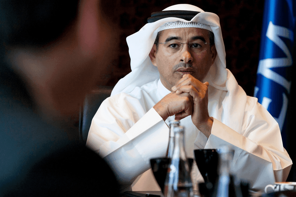 At Dubai Square in Dubai Creek Harbour, Emaar founder Mohamed Alabbar announces plans for The Music, Colour, and Fire Plaza